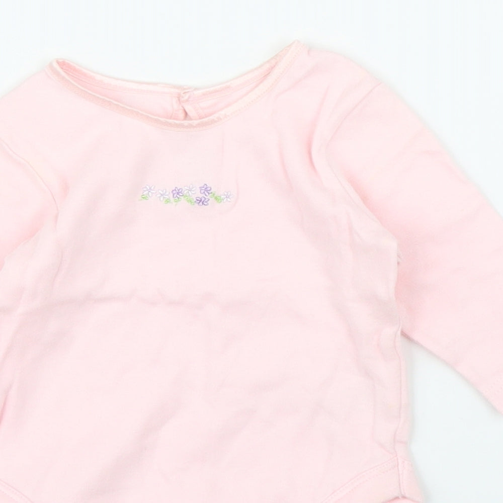 M&S Girls Pink   Babygrow One-Piece Size 3-6 Months