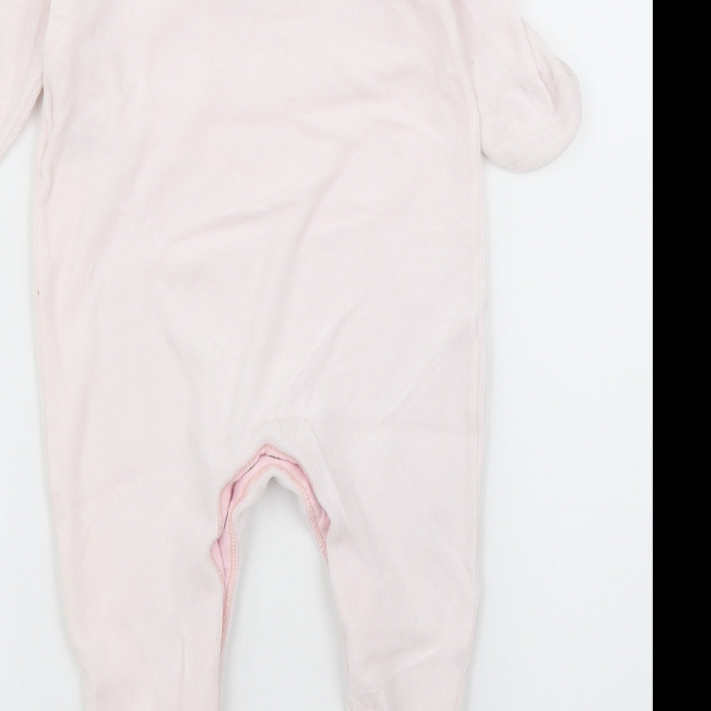 M&S Girls Pink   Babygrow One-Piece Size 6-9 Months