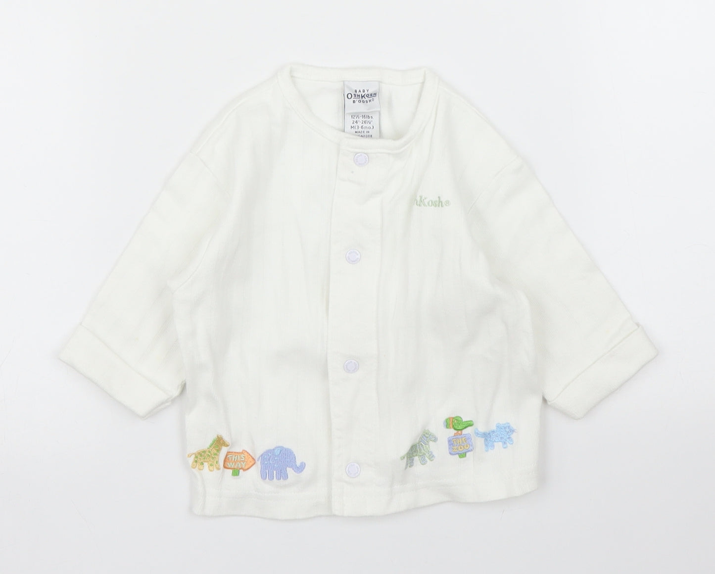 OshKosh B’gosh Girls White   Cardigan Jumper Size 3-6 Months