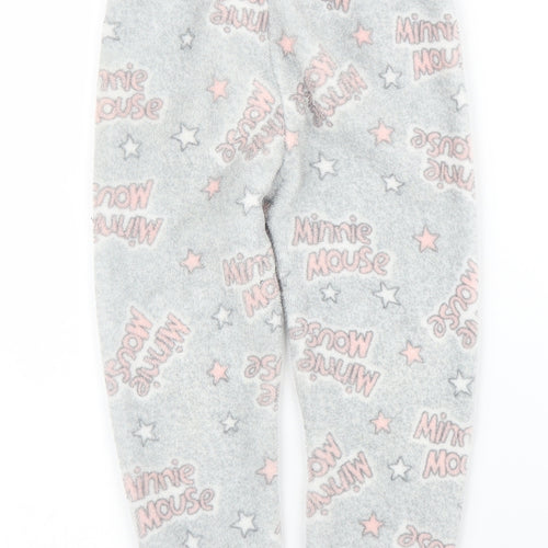 Primark Girls Grey Solid  Capri Pyjama Pants Size 3 Years  - Minnie Mouse