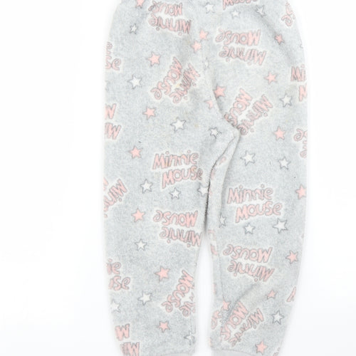 Primark Girls Grey Solid  Capri Pyjama Pants Size 3 Years  - Minnie Mouse