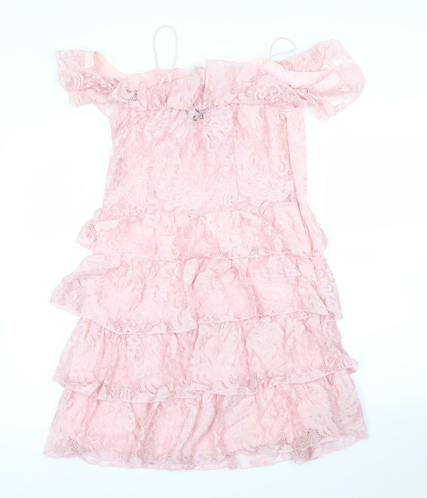 PRETTYLITTLETHING Womens Pink Paisley  Shift  Size 14