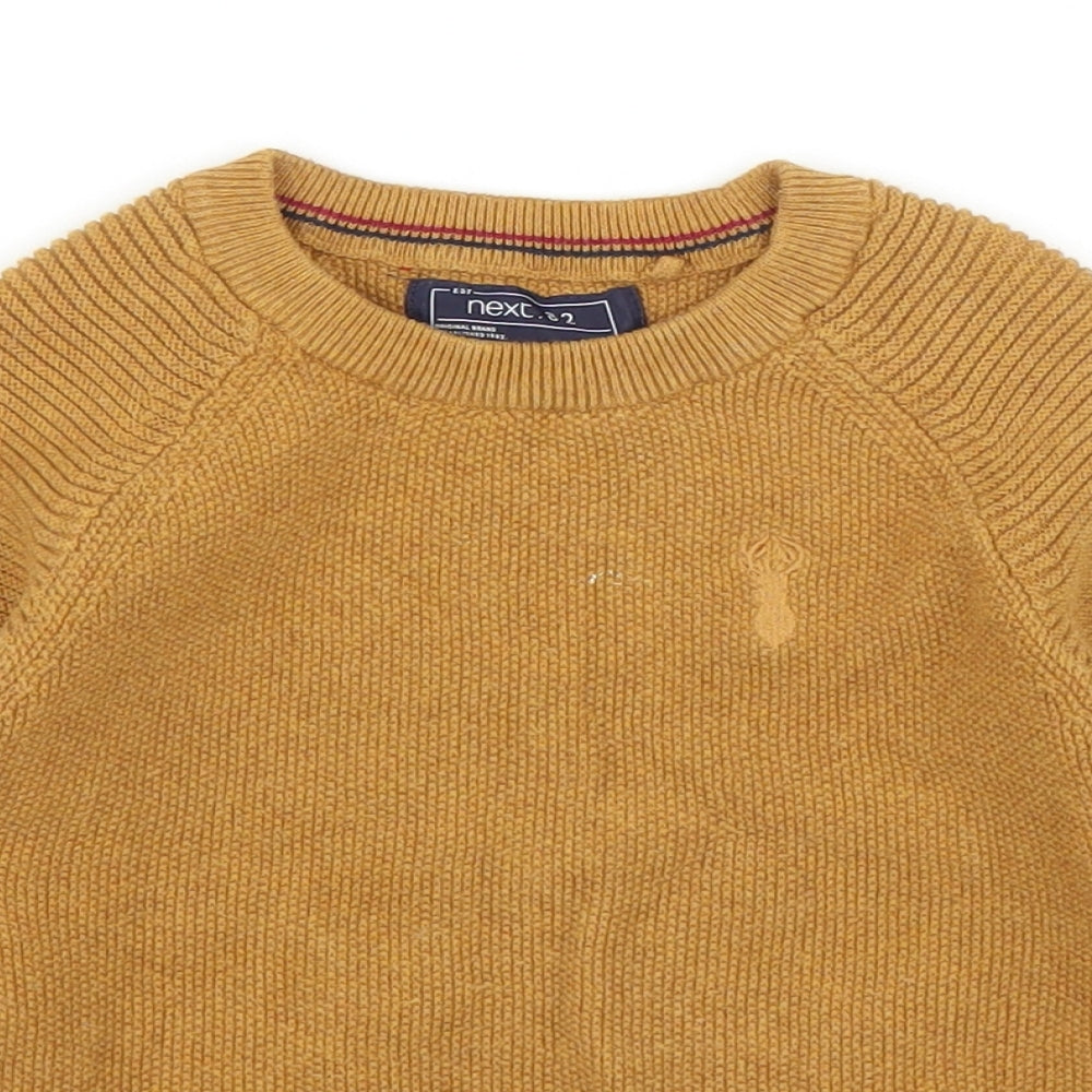 NEXT Boys Yellow   Pullover Jumper Size 3 Years