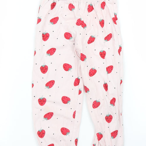 Matalan Girls Pink Solid  Capri Pyjama Pants Size 3 Years