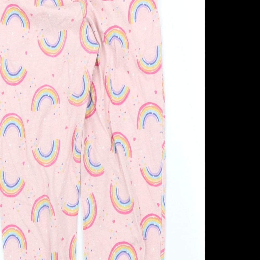 Matalan Girls Pink Solid  Capri Pyjama Set Size 3 Years