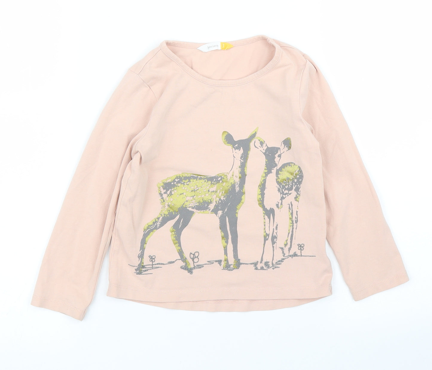 John Lewis Girls Pink   Basic T-Shirt Size 3 Years
