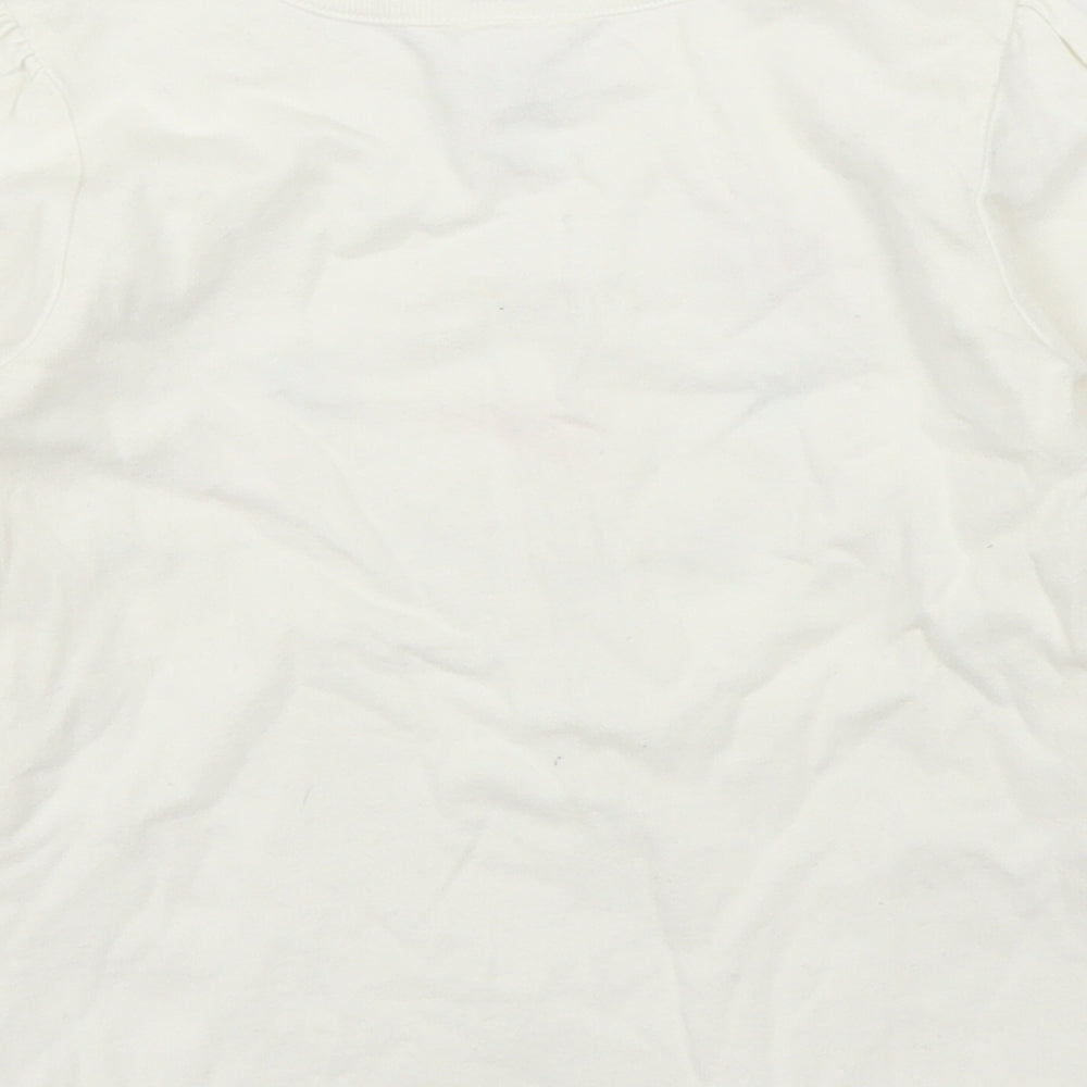 Gymboree Girls White   Basic T-Shirt Size 4 Years  - Christmas