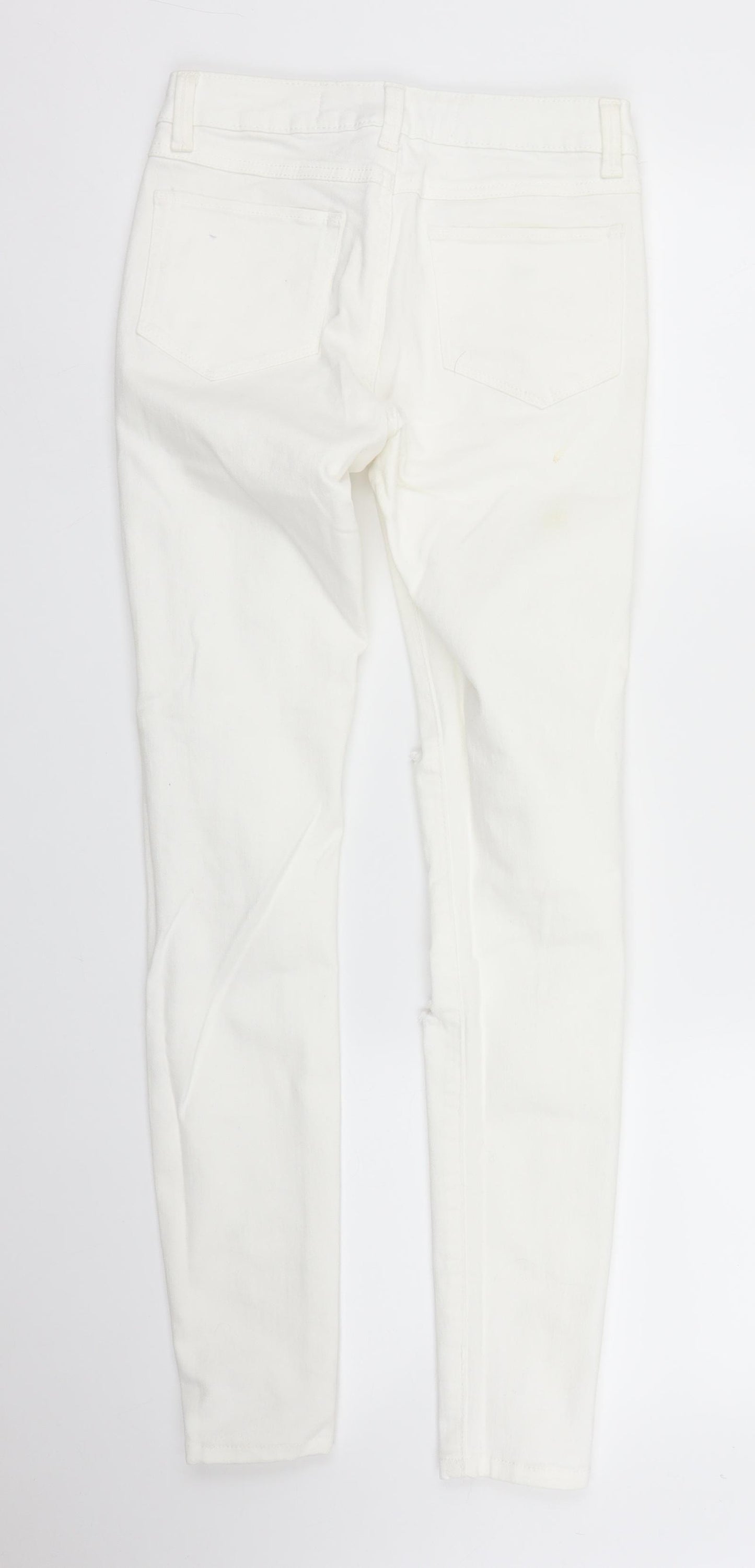 Primark Womens White  Denim Skinny Jeans Size 6 L28 in
