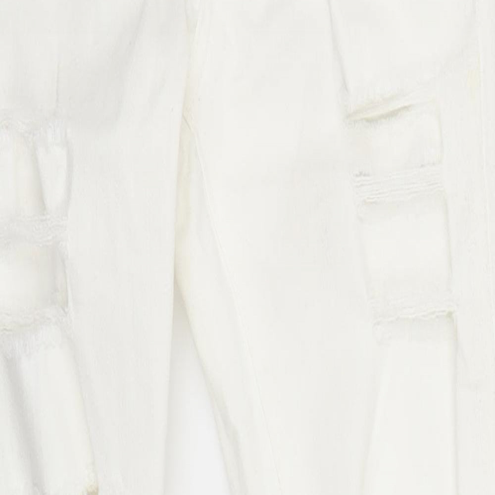 Primark Womens White  Denim Skinny Jeans Size 6 L28 in