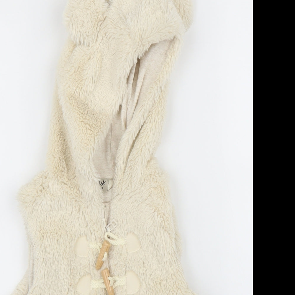 NEXT Girls Beige   Gilet Coatigan Size 3-4 Years