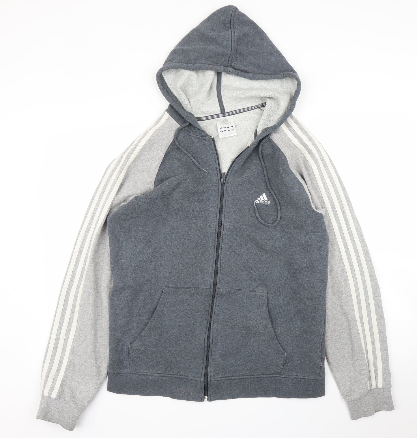 adidas Mens Grey   Full Zip Hoodie Size M