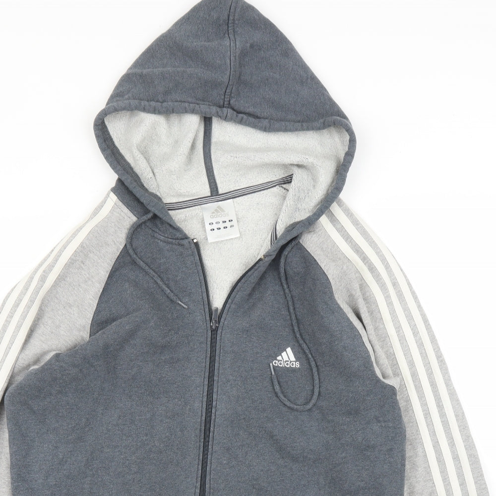 adidas Mens Grey   Full Zip Hoodie Size M
