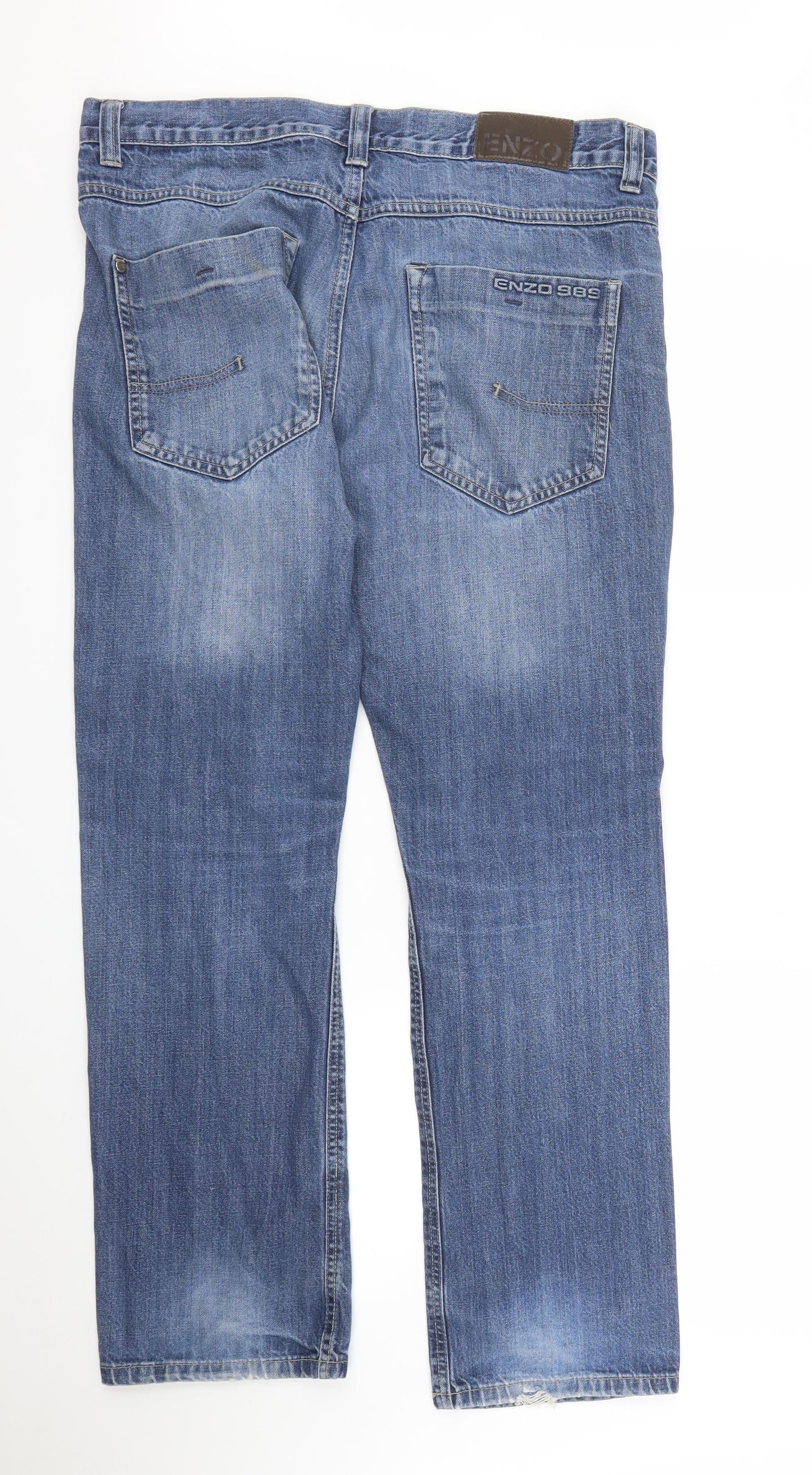 Zeeno Mens Blue  Denim Straight Jeans Size 36 in L29 in