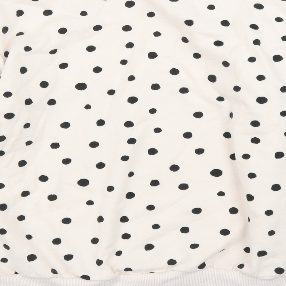 NEXT Girls Beige Polka Dot  Pullover Jumper Size 11 Years