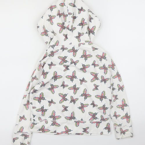 Gap Girls White   Full Zip Hoodie Size 7 Years