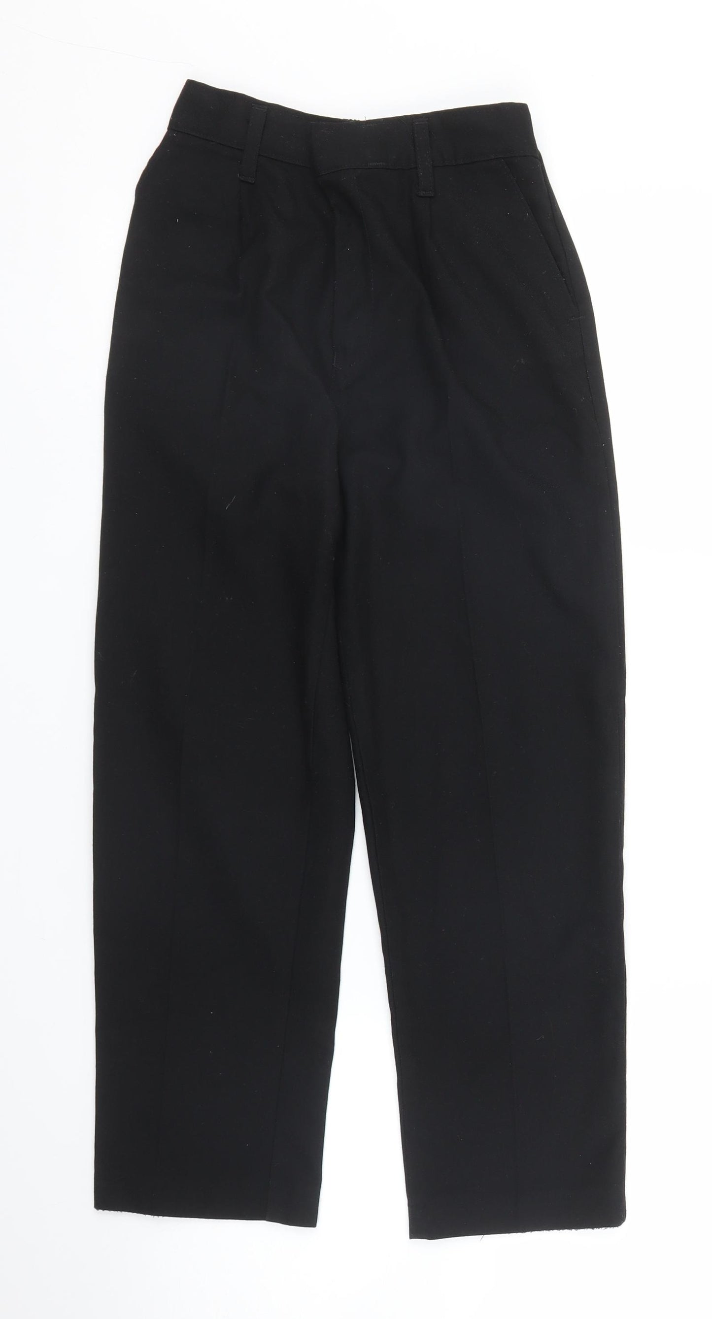 Preworn Boys Black    Trousers Size 10 Years