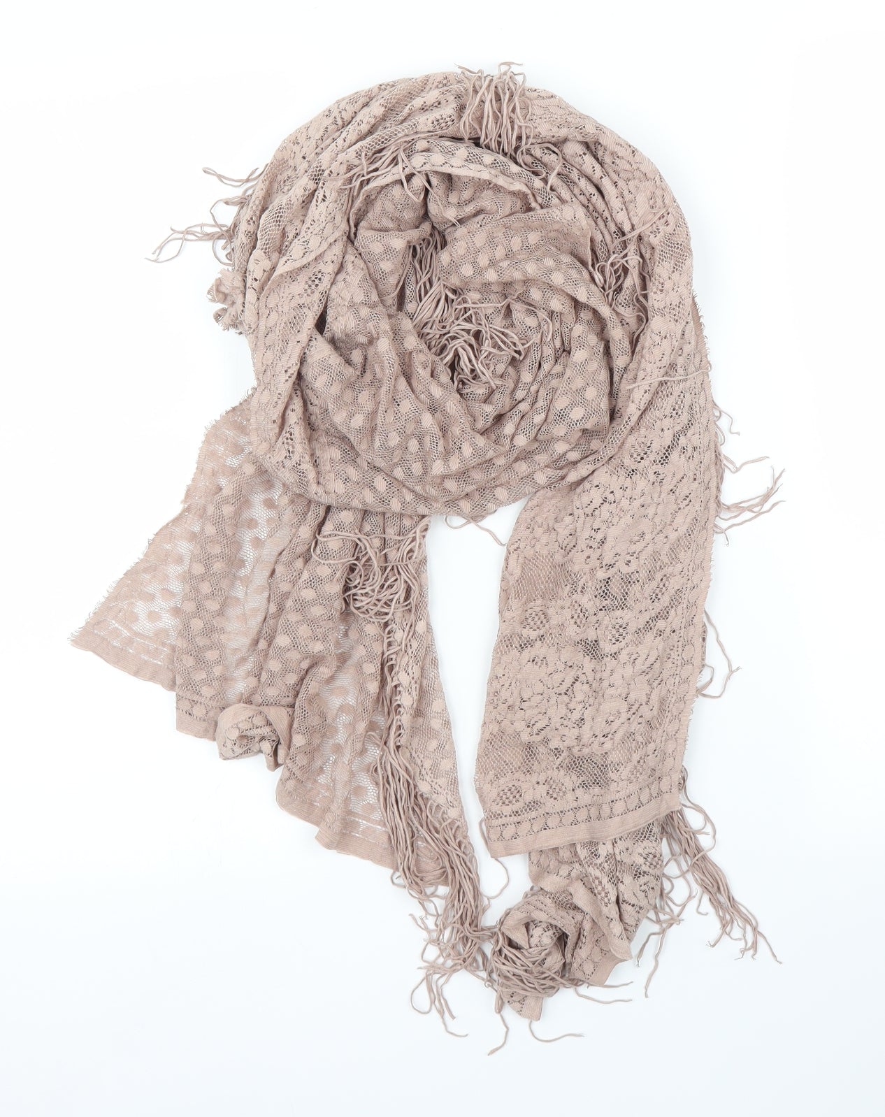 Preworn Unisex Pink Floral Lace  Shawl/Wrap