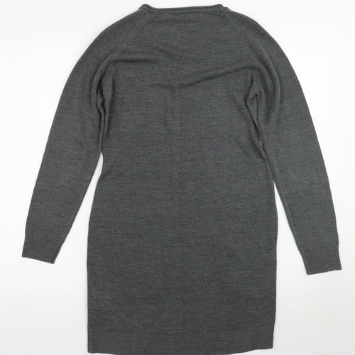 Avenue Womens Grey   Jumper Dress  Size 8