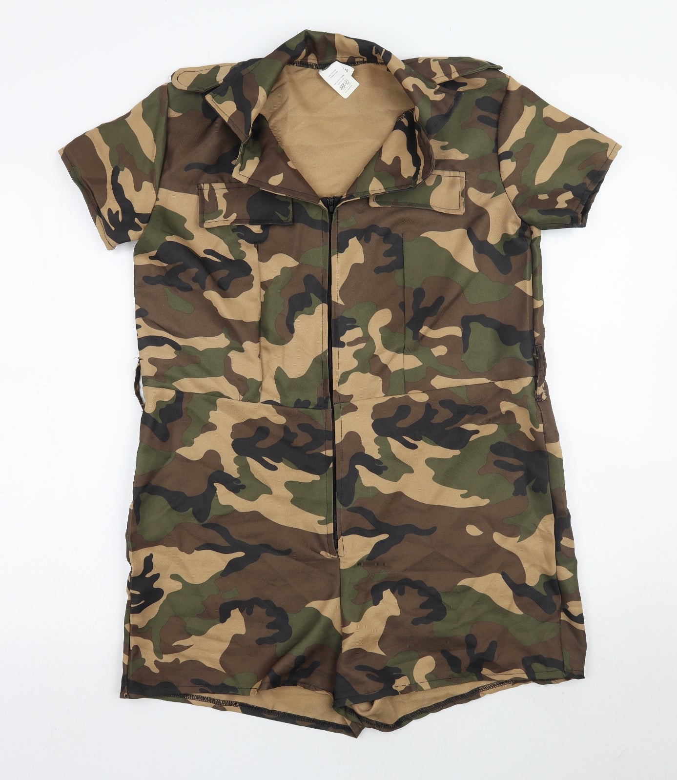 Smiffys Womens Grey Camouflage  Playsuit One-Piece Size M