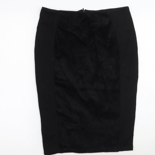 Definitions Womens Black   A-Line Skirt Size 10