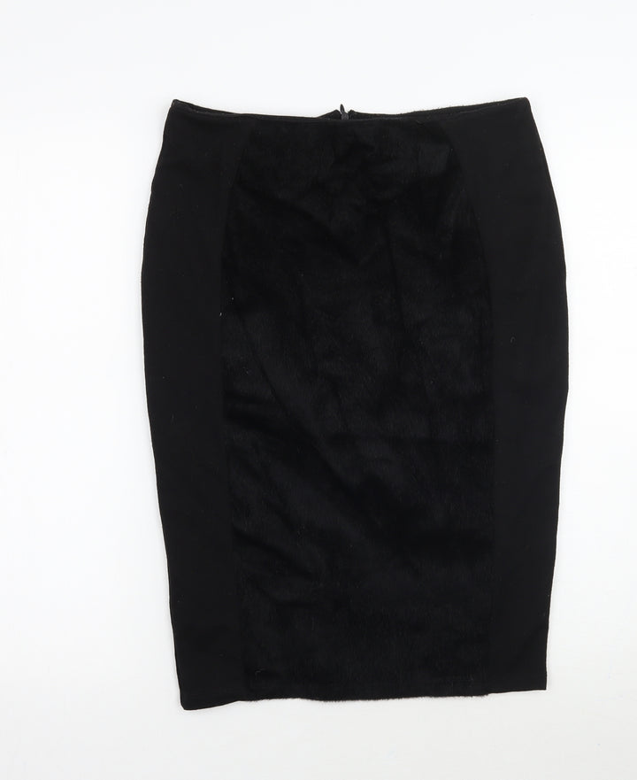Definitions Womens Black   A-Line Skirt Size 10