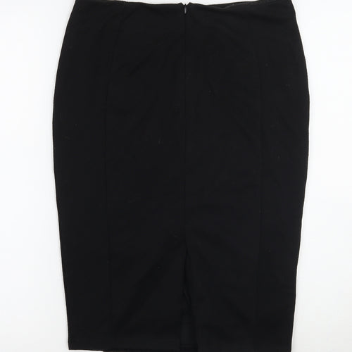 Definitions Womens Black   A-Line Skirt Size 10