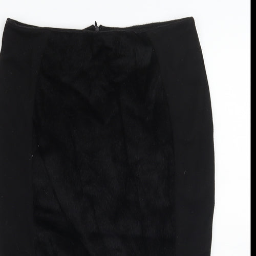 Definitions Womens Black   A-Line Skirt Size 10