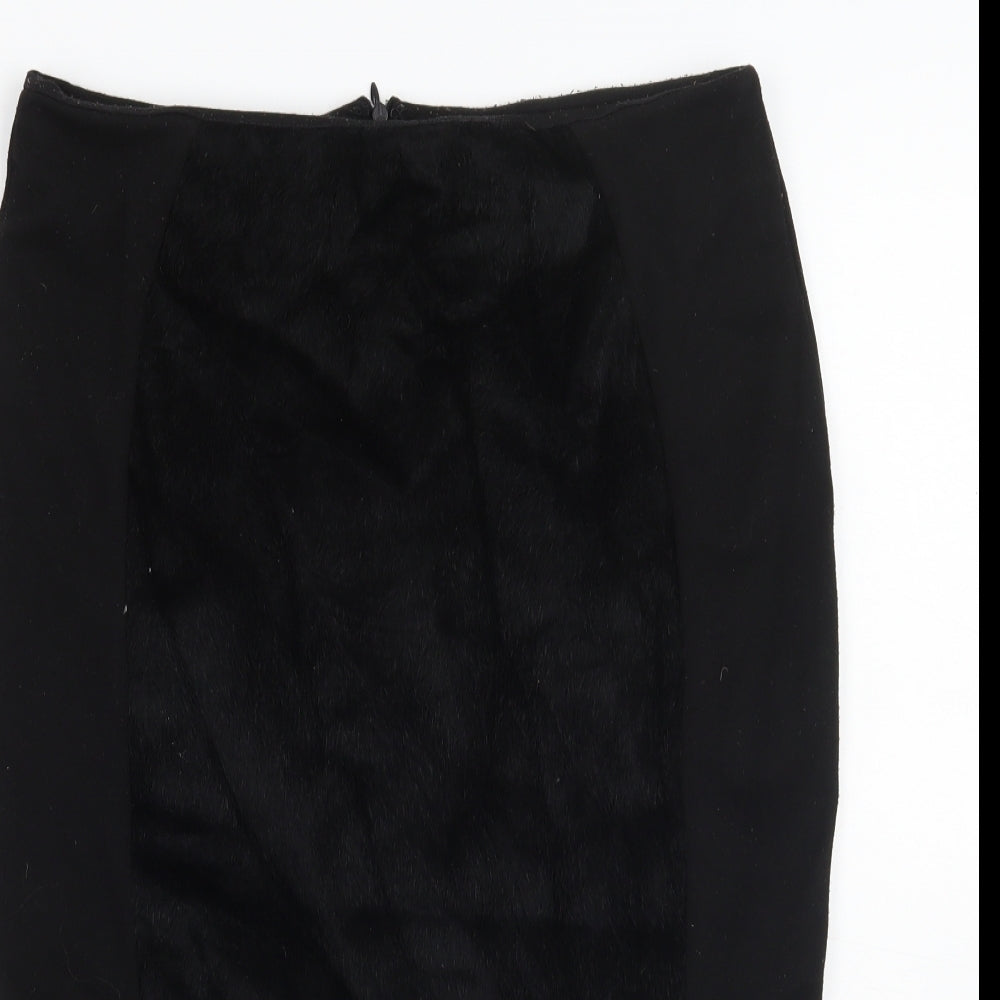 Definitions Womens Black   A-Line Skirt Size 10