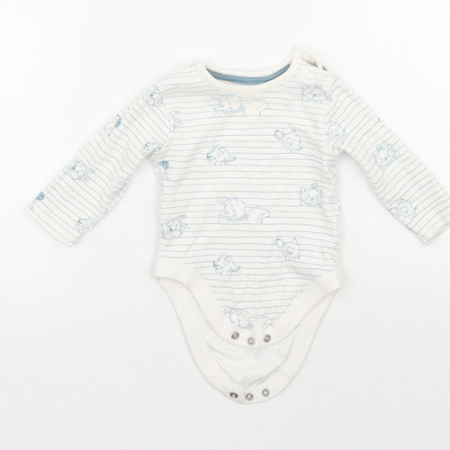 George Baby White Striped  Catsuit One-Piece Size 3-6 Months  - Disney