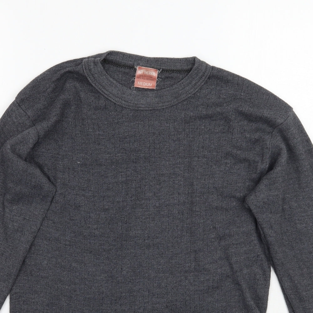 Hot thermal Womens Grey   Basic T-Shirt Size M