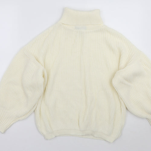 Boohoo Womens Ivory   Henley Jumper Size S