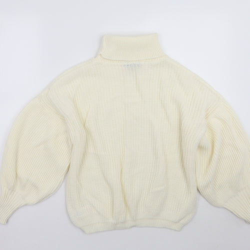 Boohoo Womens Ivory   Henley Jumper Size S
