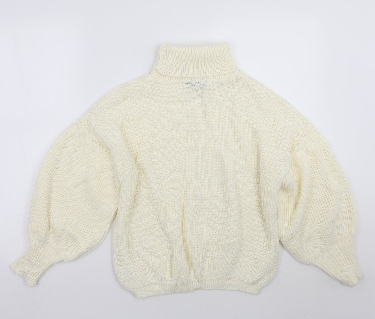 Boohoo Womens Ivory   Henley Jumper Size S