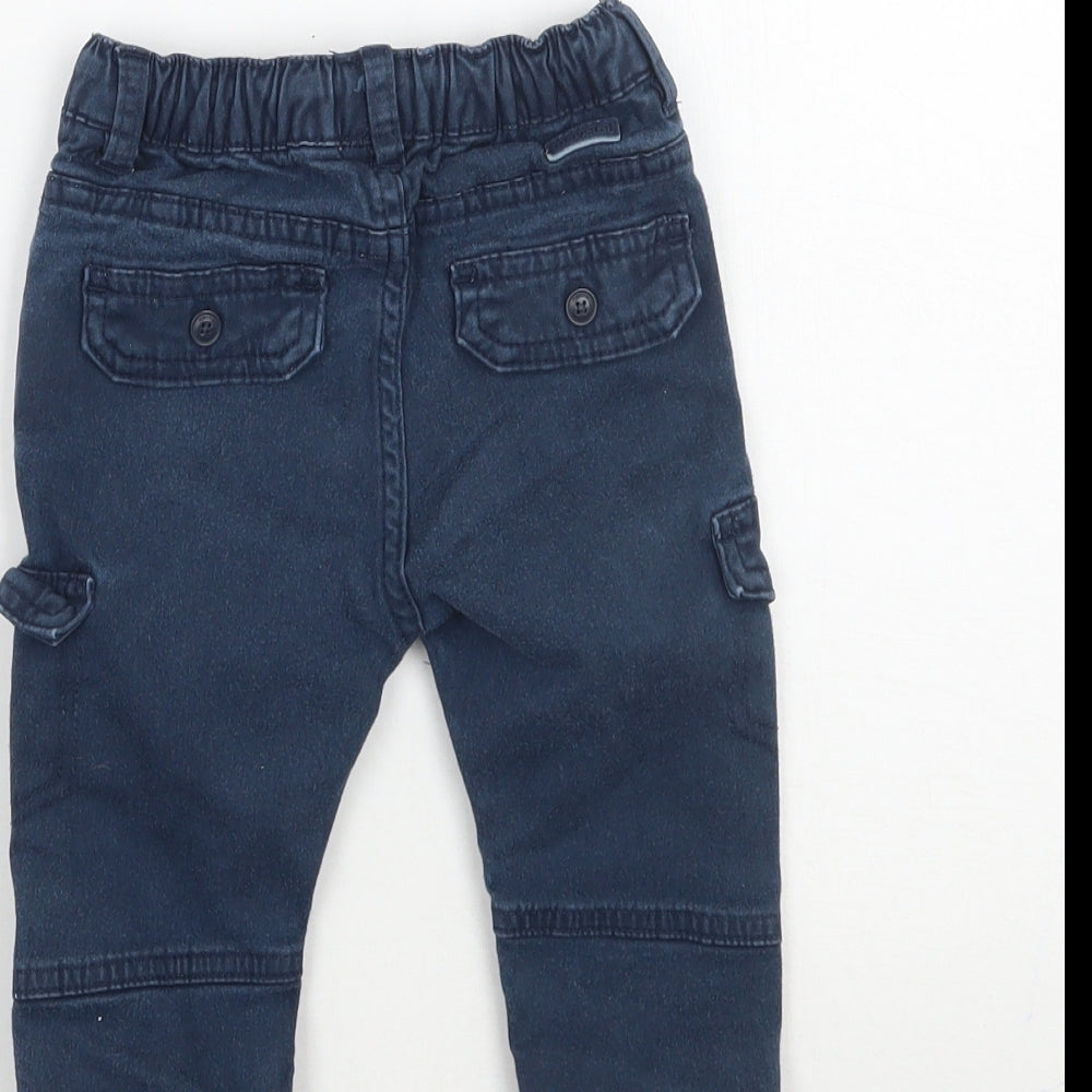 Mayoral Boys Blue   Cargo Trousers Size 9 Months