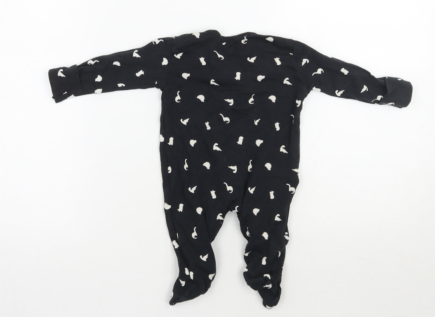 George Baby Black Geometric  Babygrow One-Piece Size 0-3 Months