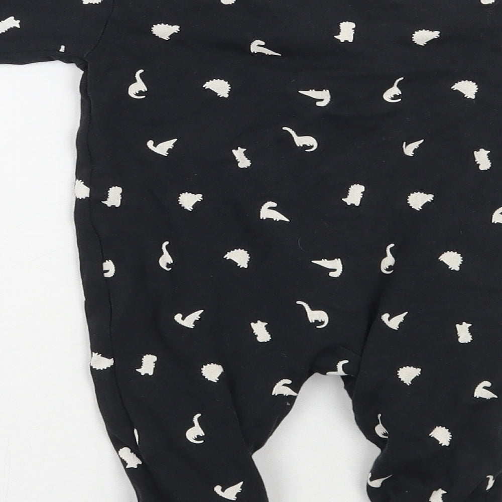 George Baby Black Geometric  Babygrow One-Piece Size 0-3 Months