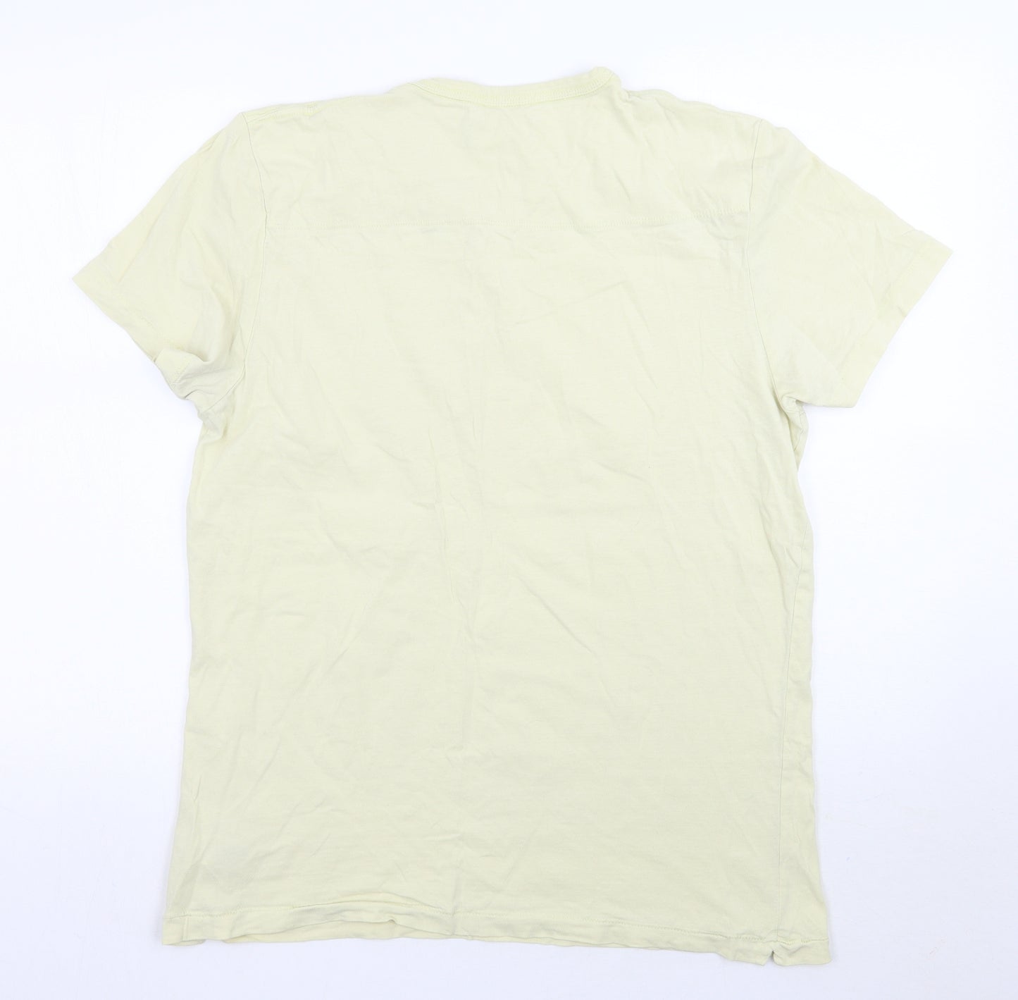 French Connection Mens Yellow    T-Shirt Size XL