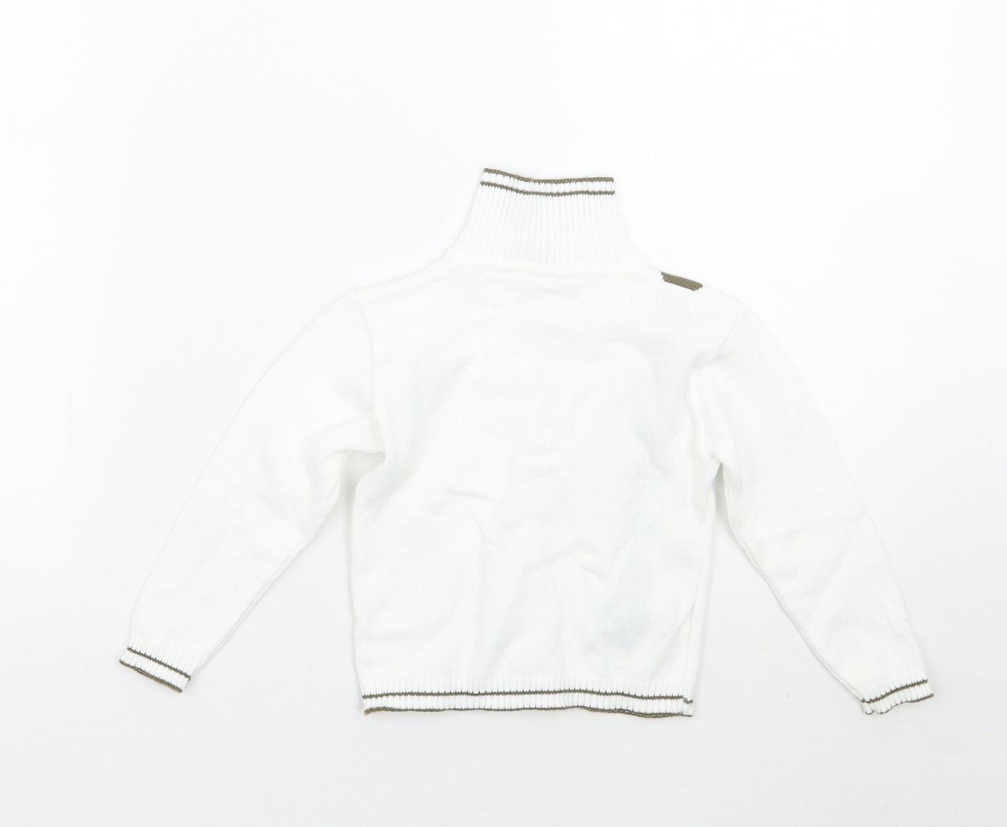 Pretty Originals Boys White Check  Pullover Jumper Size 3 Years