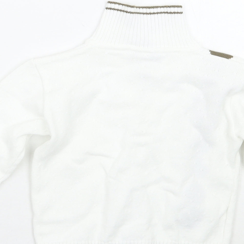 Pretty Originals Boys White Check  Pullover Jumper Size 3 Years