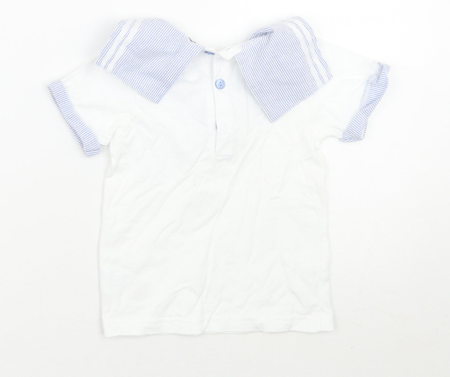 Zip Zap Boys White   Basic T-Shirt Size 3 Years