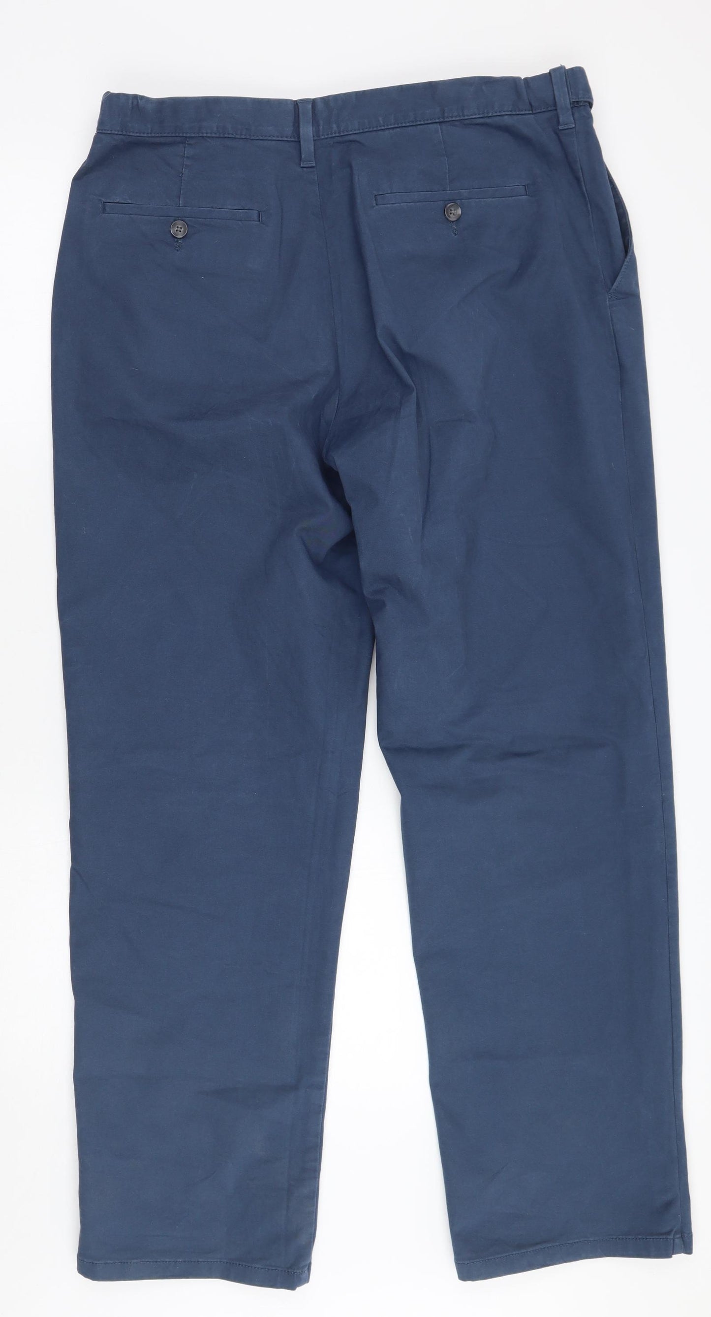 Marks and Spencer Mens Blue   Chino Trousers Size 36 L31 in