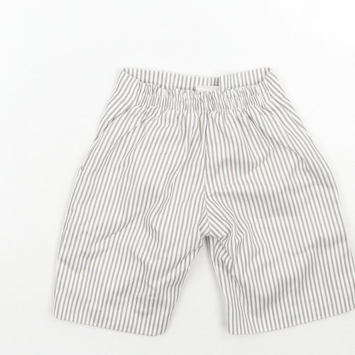 Pretty Originals Boys White Striped  Bermuda Shorts Size 3 Years