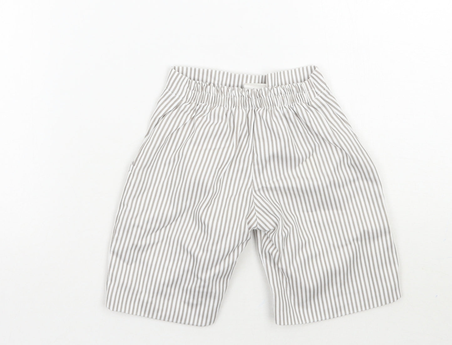 Pretty Originals Boys White Striped  Bermuda Shorts Size 3 Years