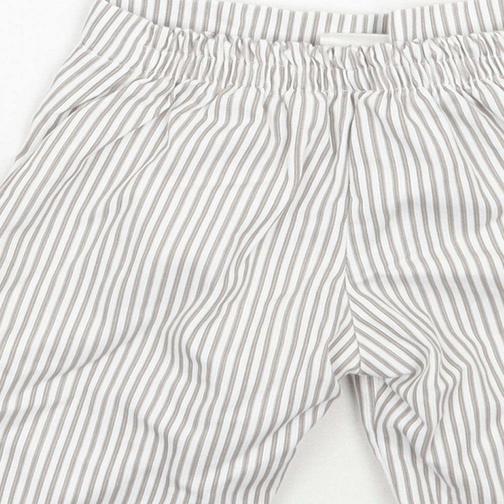 Pretty Originals Boys White Striped  Bermuda Shorts Size 3 Years