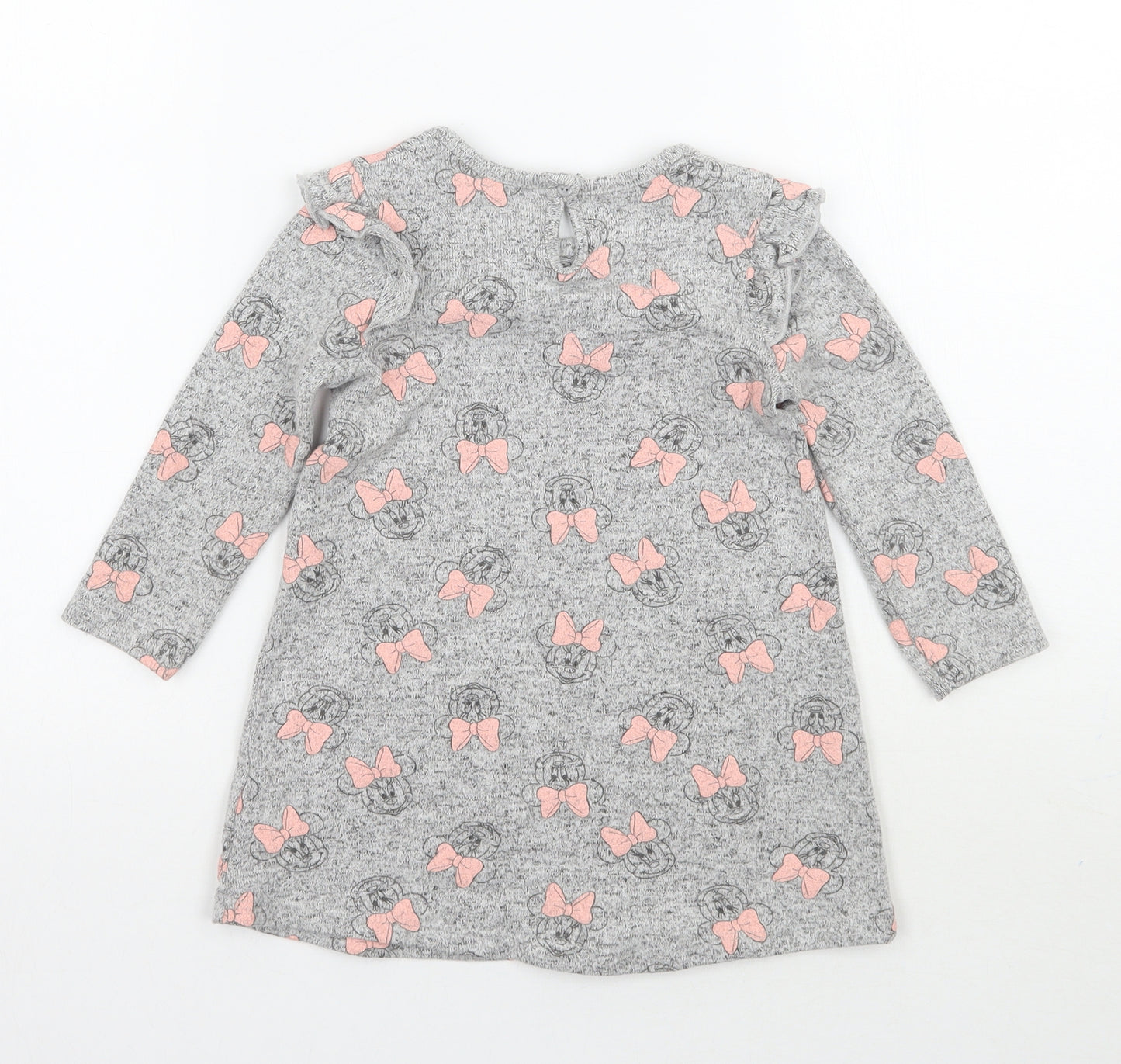 George Girls Grey Geometric  Basic T-Shirt Size 12-18 Months  - Disney