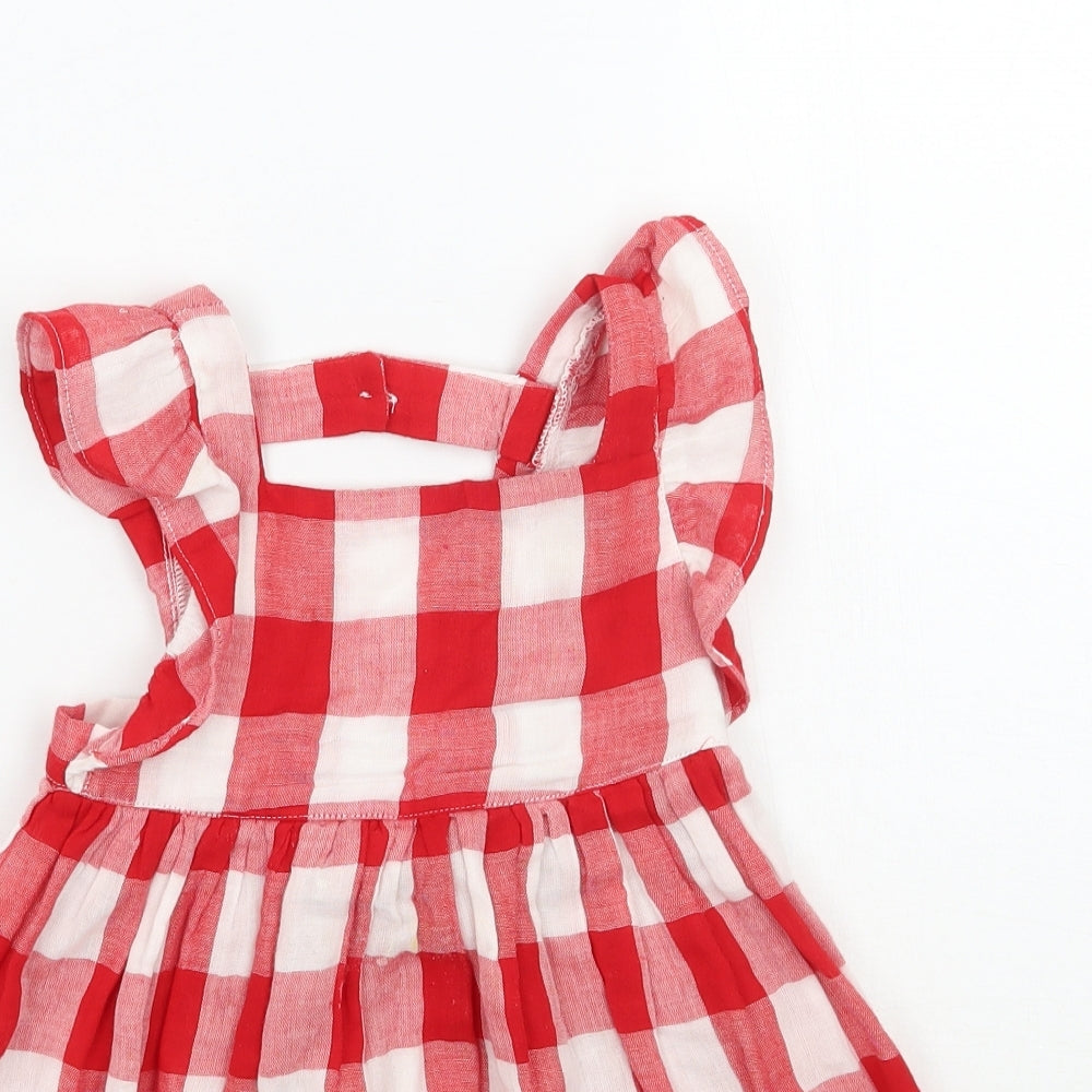 NEXT Girls Red Check  A-Line  Size 12-18 Months