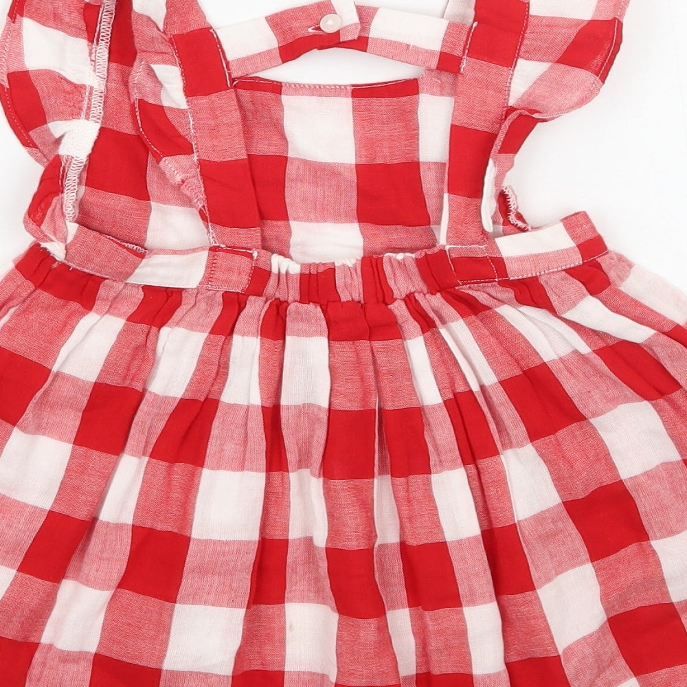 NEXT Girls Red Check  A-Line  Size 12-18 Months
