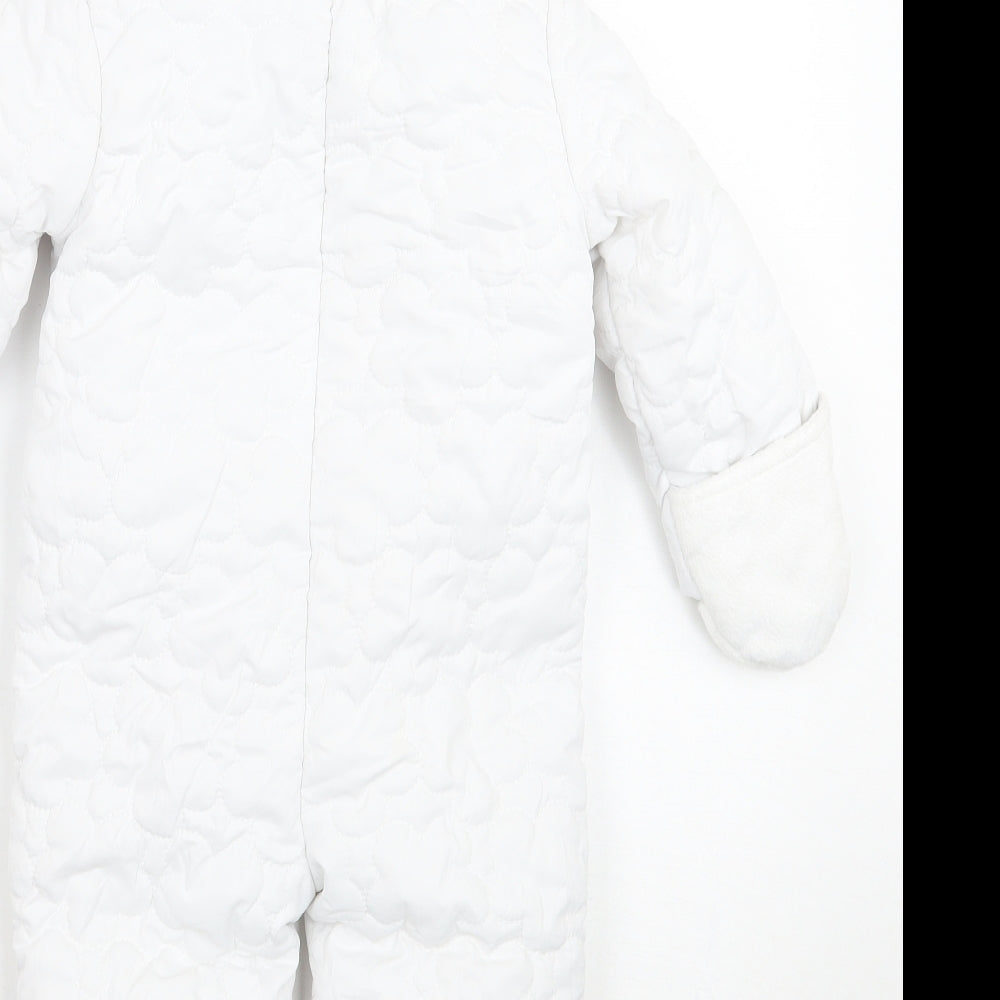 Jasper Conran Girls White   Babygrow One-Piece Size 6-9 Months