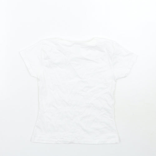 Fruit of the Loom Girls White   Basic T-Shirt Size 3-4 Years