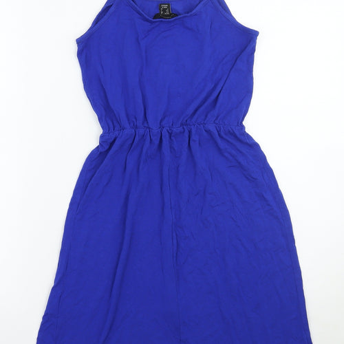 Primark Womens Blue Floral  A-Line  Size 8